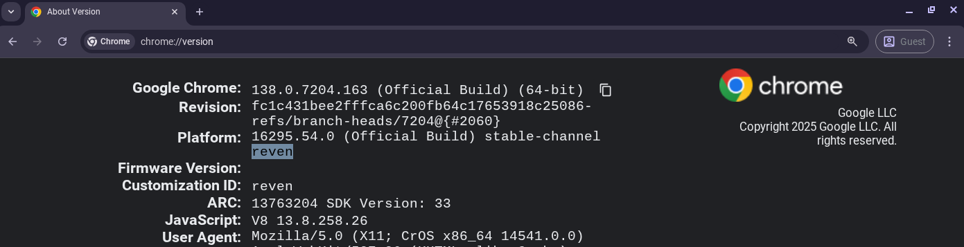 Higlighted word reven after stable-channel